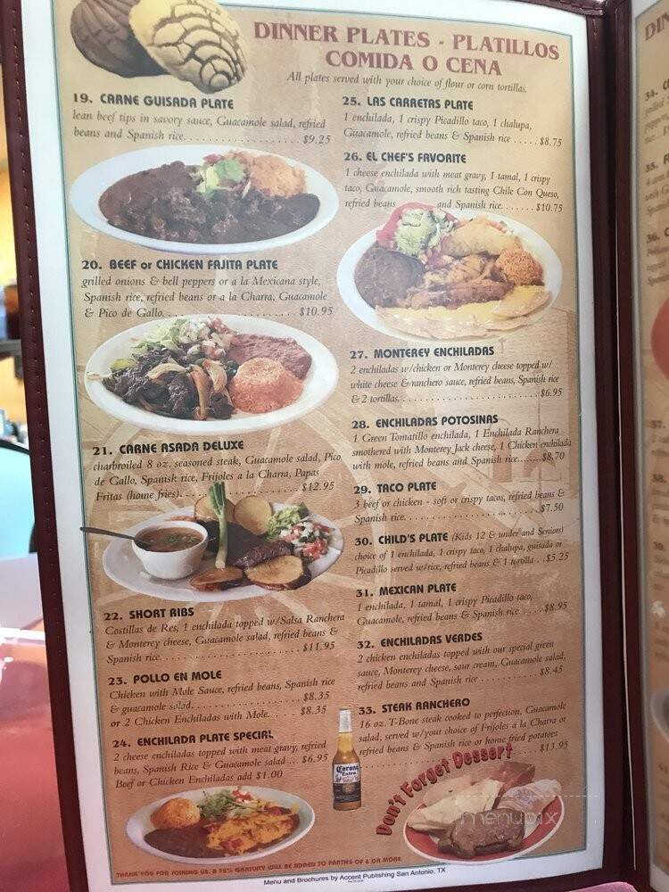 Las Carretas - San Antonio, TX menu_pic
