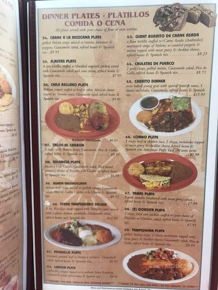 Las Carretas - San Antonio, TX menu_pic