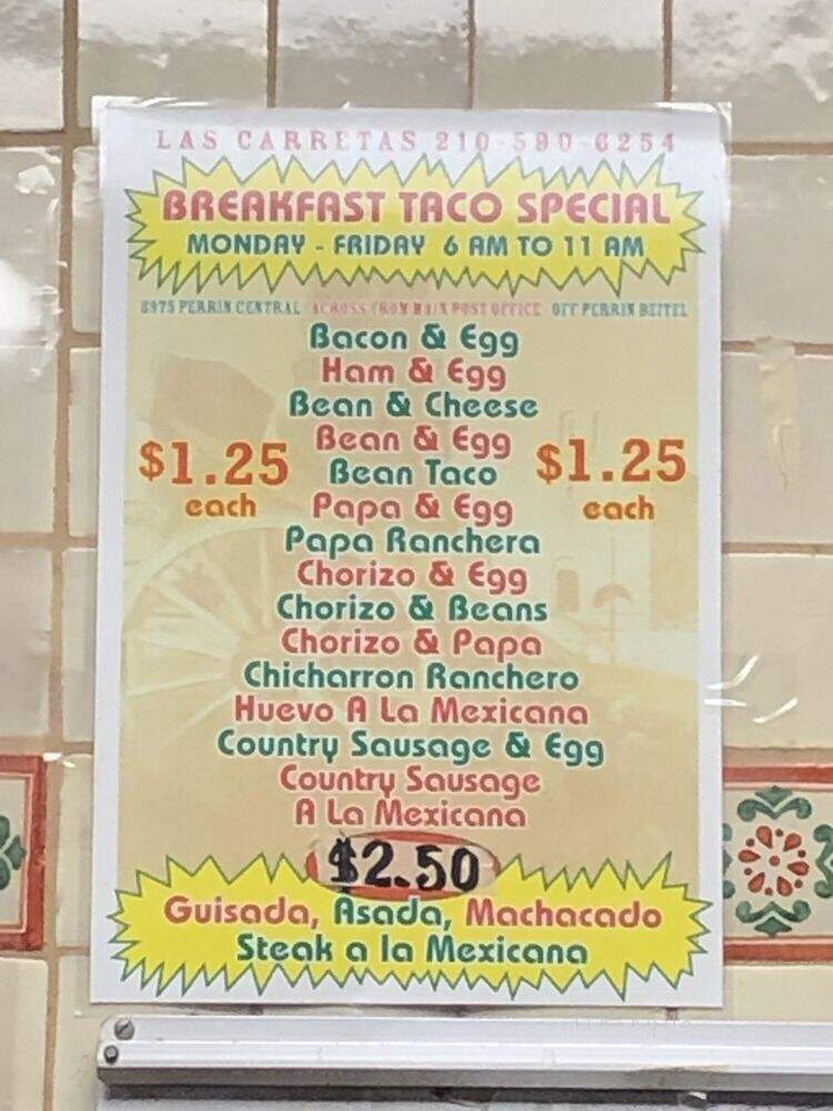 Las Carretas - San Antonio, TX menu_pic