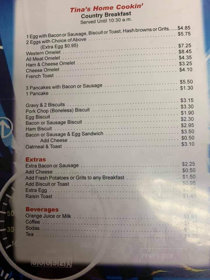 Tinas Home Cookin - Talladega, AL menu_pic