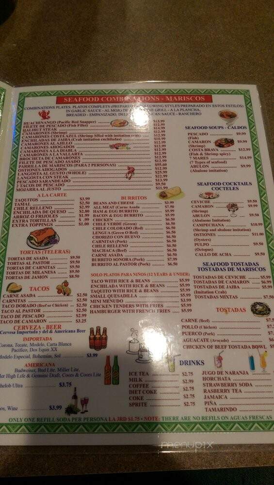 Playa Baja - Montebello, CA menu_pic
