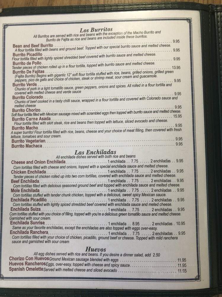El Cocinero - Prairie City, OR menu_pic