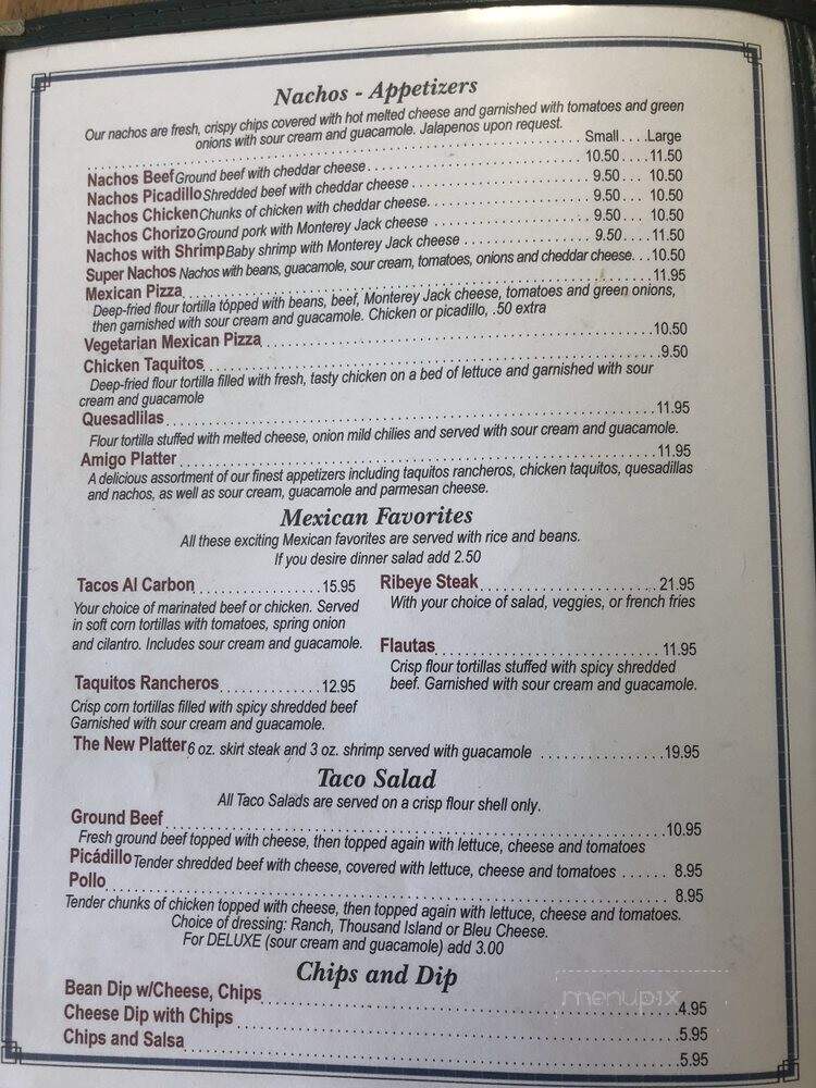 El Cocinero - Prairie City, OR menu_pic