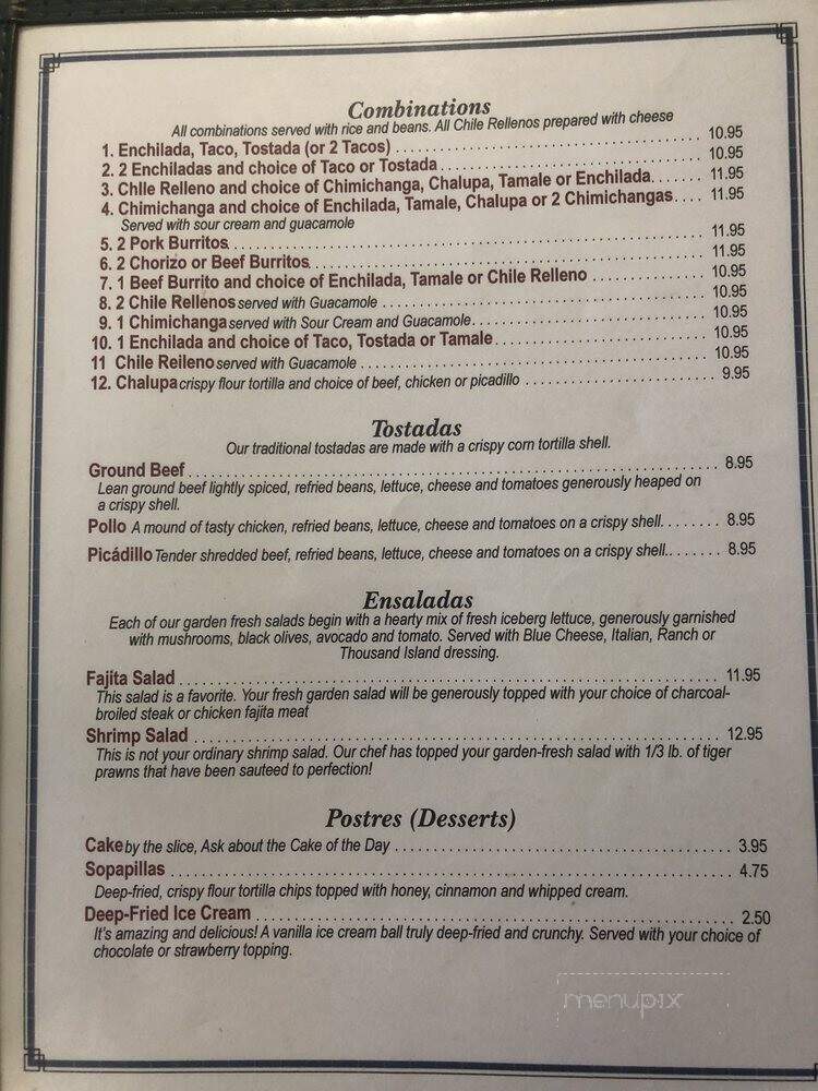 El Cocinero - Prairie City, OR menu_pic