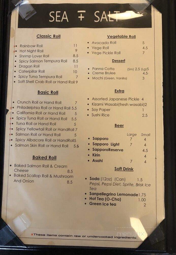 Sea Salt Japanese Eatery - Huntington Beach, CA menu_pic