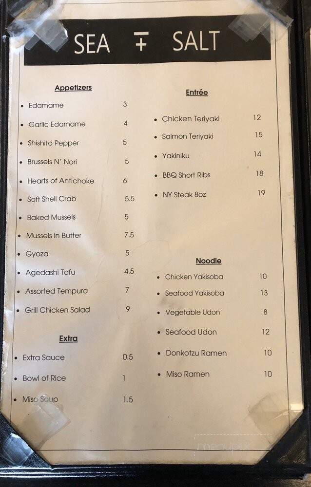 Sea Salt Japanese Eatery - Huntington Beach, CA menu_pic