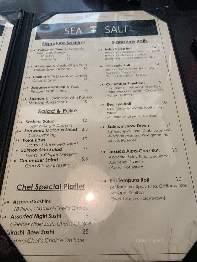 Sea Salt Japanese Eatery - Huntington Beach, CA menu_pic