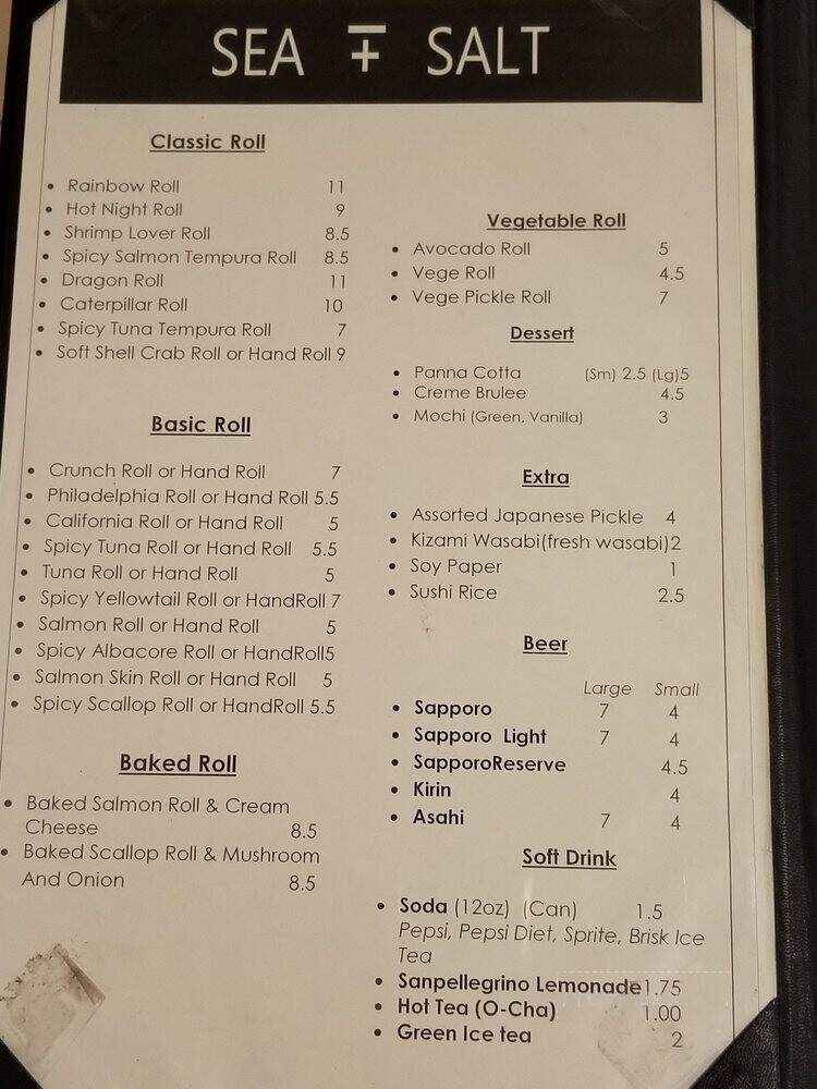 Sea Salt Japanese Eatery - Huntington Beach, CA menu_pic