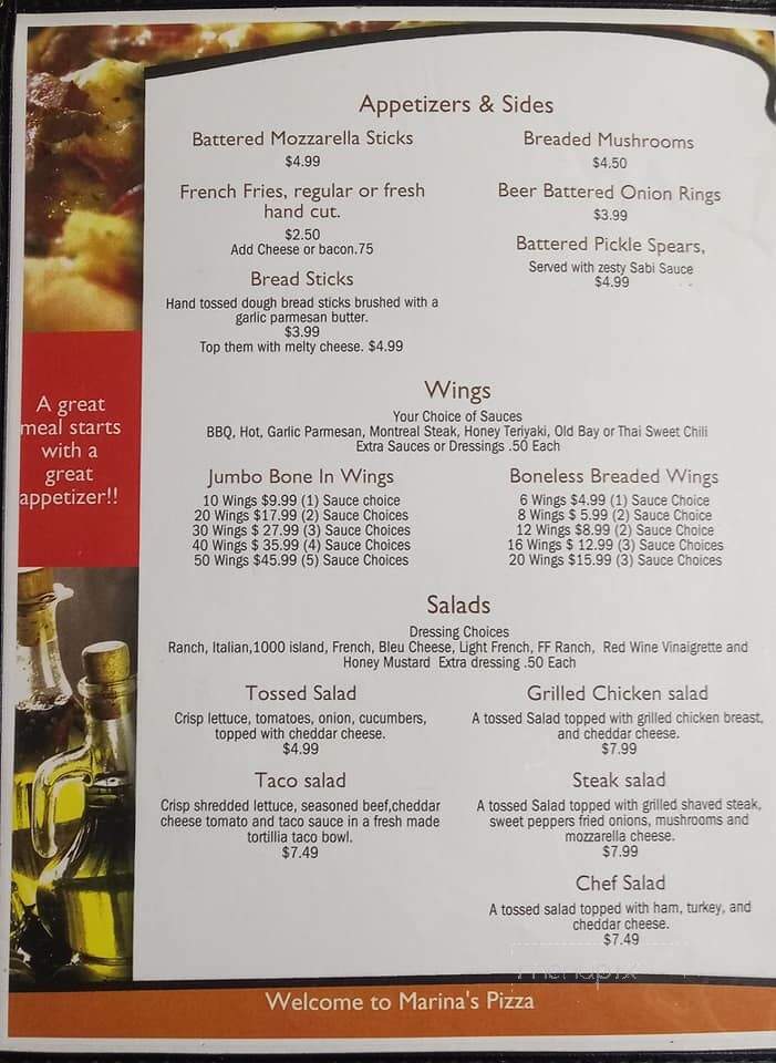 Marinas Pizza - Wardensville, WV menu_pic