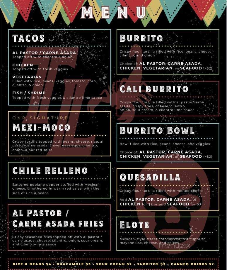 Taco Libre - Koloa, HI menu_pic
