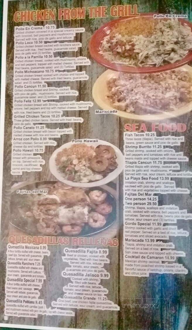 El Canelo Mexican Restaurant - Seneca, KS menu_pic