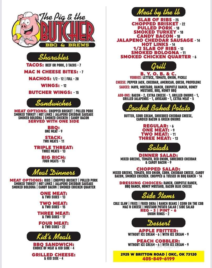 The Pig and the Butcher - The Village, OK menu_pic