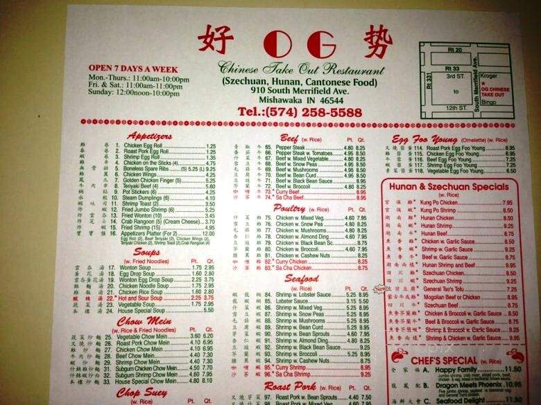 O G Chinese Restaurant - Mishawaka, IN