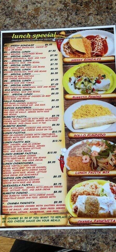 Los Tulipanes Mexican Restaurant - Pipestone, MN menu_pic
