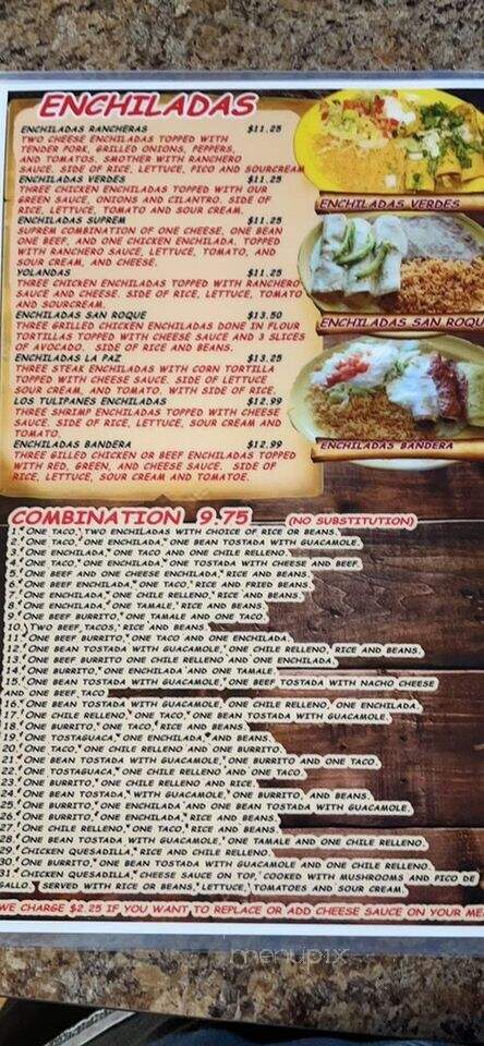 Los Tulipanes Mexican Restaurant - Pipestone, MN menu_pic