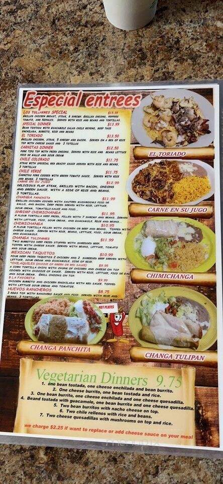 Los Tulipanes Mexican Restaurant - Pipestone, MN menu_pic