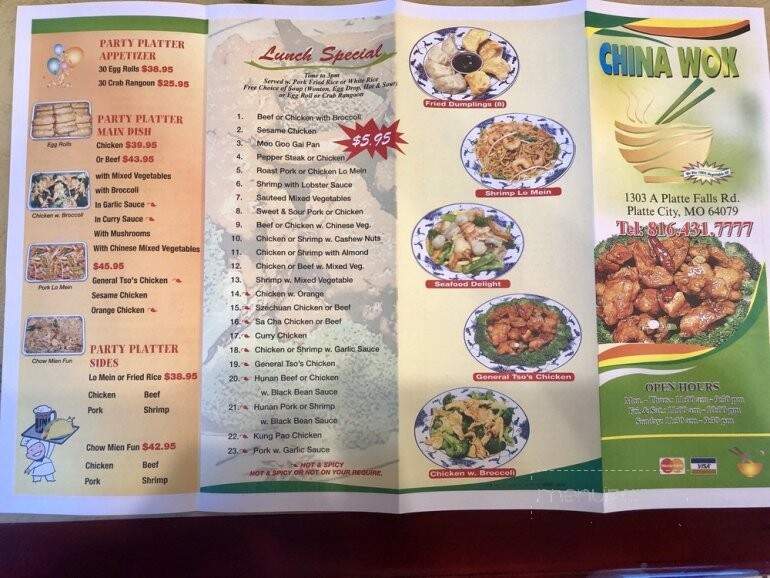 China Wok - Platte City, MO menu_pic