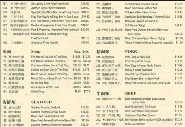 Honolulu Cafe - Vancouver, BC menu_pic