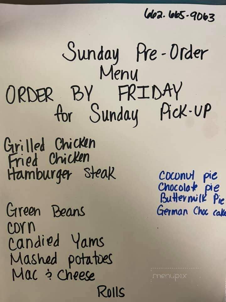 Cindy's Place - Corinth, MS menu_pic
