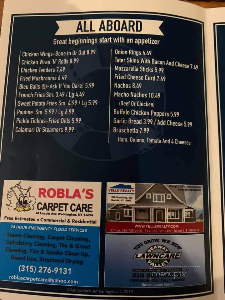 JC's River Run Bar and Grill - Waddington, NY menu_pic