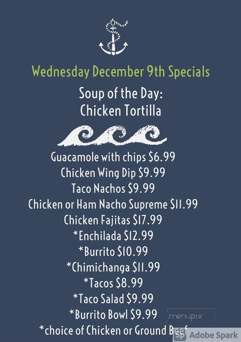 JC's River Run Bar and Grill - Waddington, NY menu_pic