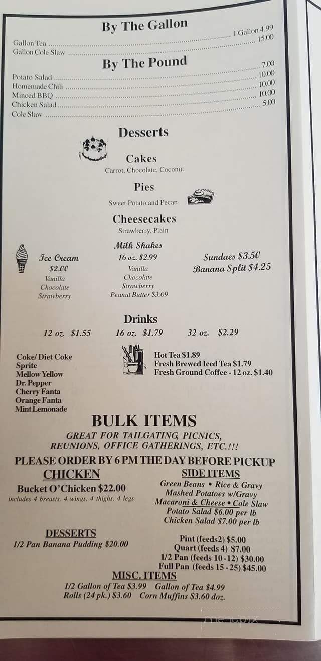 Carolina Grill - Woodruff, SC menu_pic