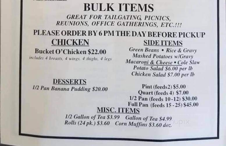Carolina Grill - Woodruff, SC menu_pic