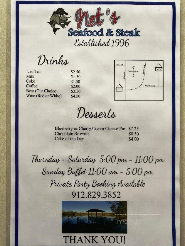 Net's Seafood Steak & Catfish - Sylvania, GA menu_pic