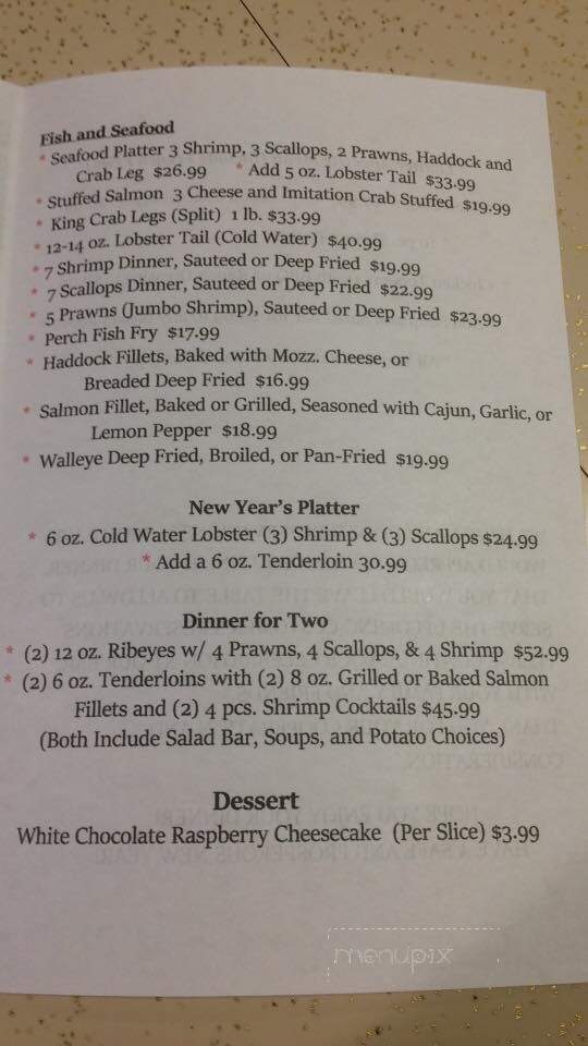 Lake Aire Supper Club - Clintonville, WI menu_pic