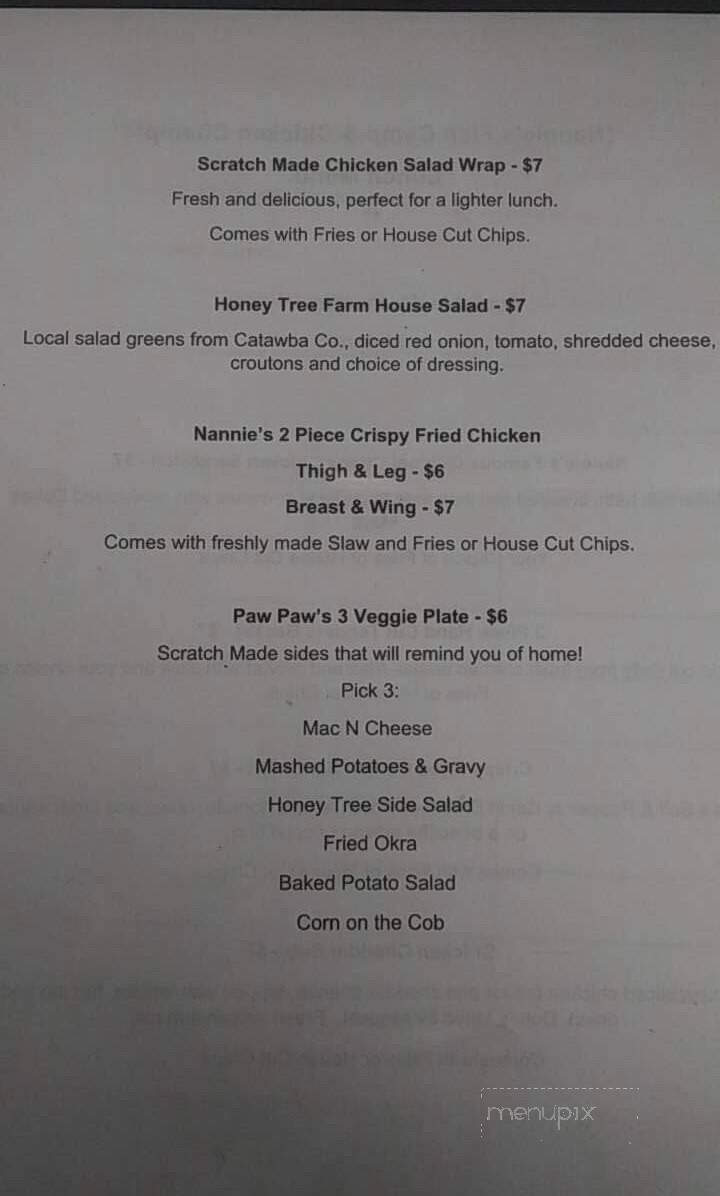 Nannie's Fish Camp & Chicken Champ - Shelby, NC menu_pic