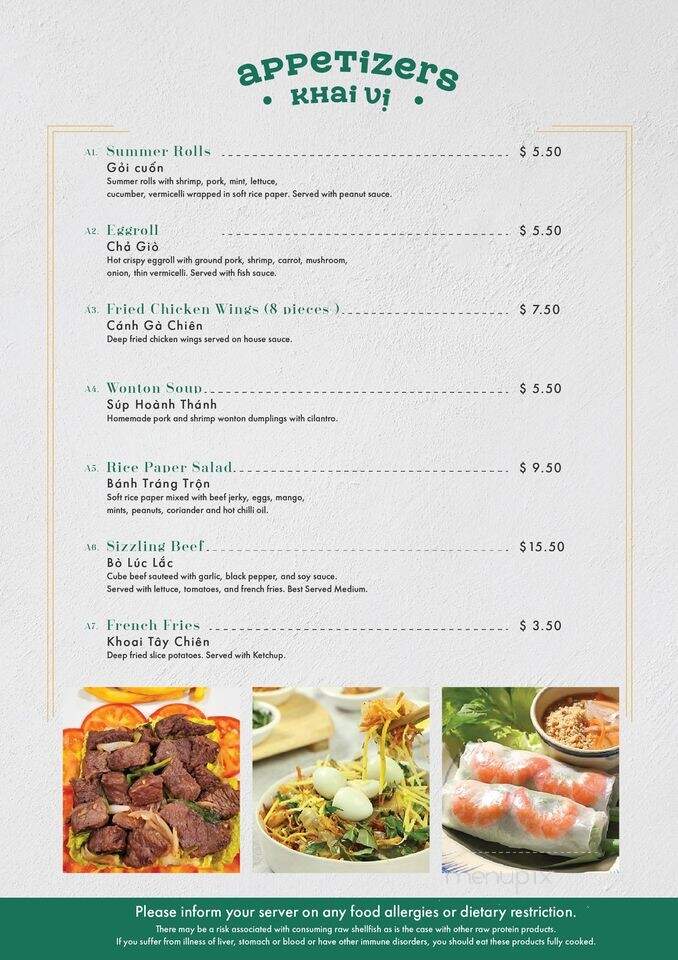 Mommy's Pho Vietnamese Noodle and Bar - Methuen, MA menu_pic