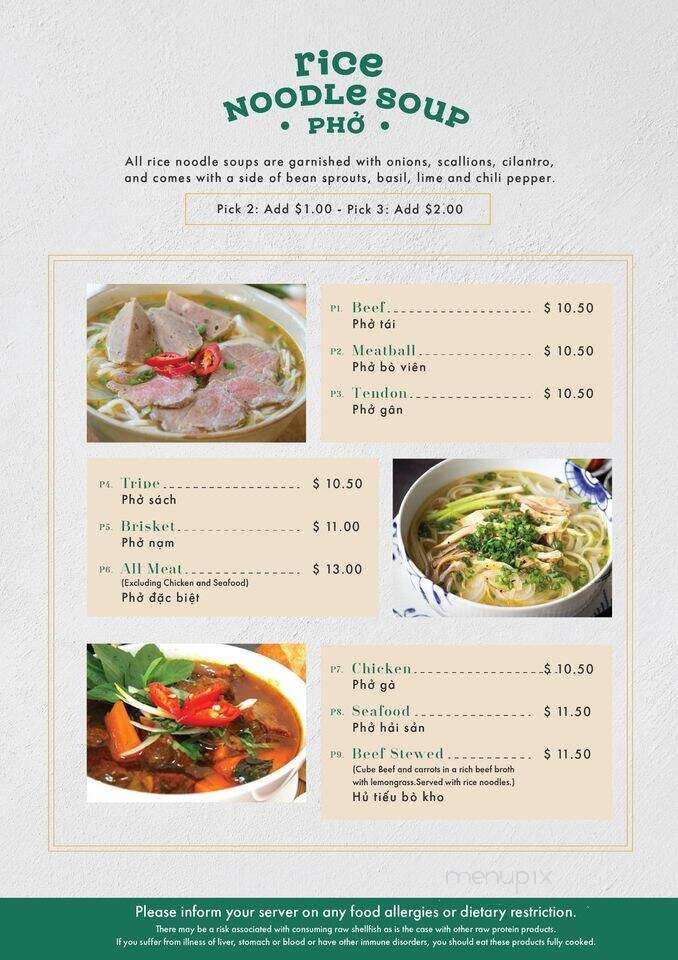 Mommy's Pho Vietnamese Noodle and Bar - Methuen, MA menu_pic