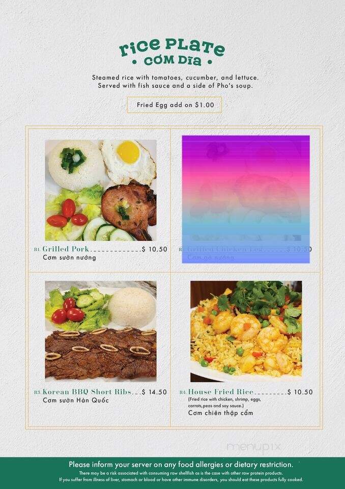 Mommy's Pho Vietnamese Noodle and Bar - Methuen, MA menu_pic