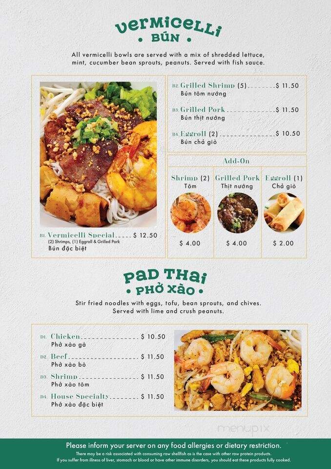 Mommy's Pho Vietnamese Noodle and Bar - Methuen, MA menu_pic
