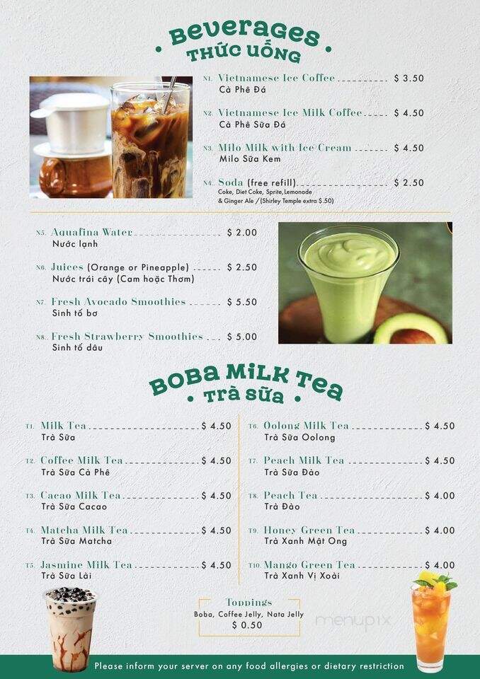 Mommy's Pho Vietnamese Noodle and Bar - Methuen, MA menu_pic