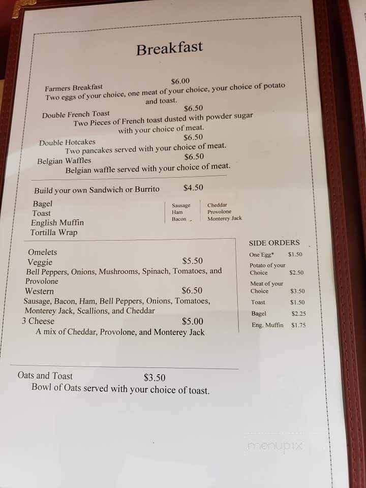 Farmhouse Kitchen & Bakery - Claysville, PA menu_pic