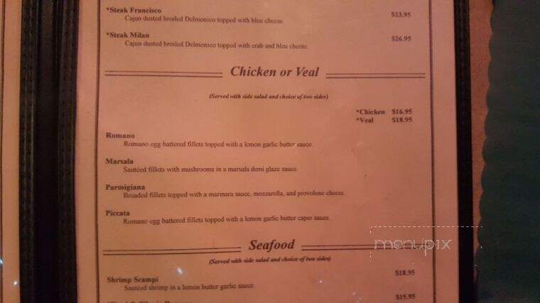 Duke's Cafe - Donora, PA menu_pic