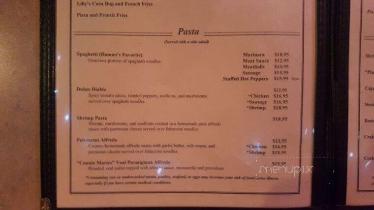 Duke's Cafe - Donora, PA menu_pic