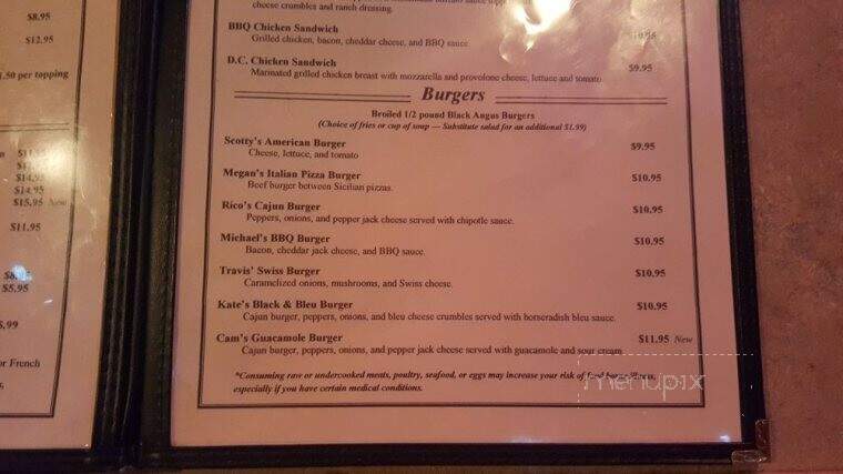 Duke's Cafe - Donora, PA menu_pic