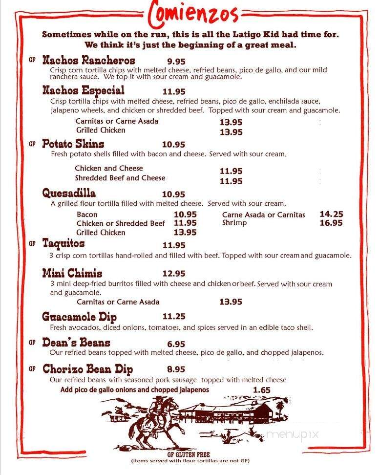 Latigo Kid - Agoura Hills, CA menu_pic