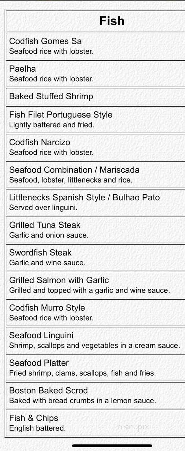 Captain's Place - Acushnet, MA menu_pic