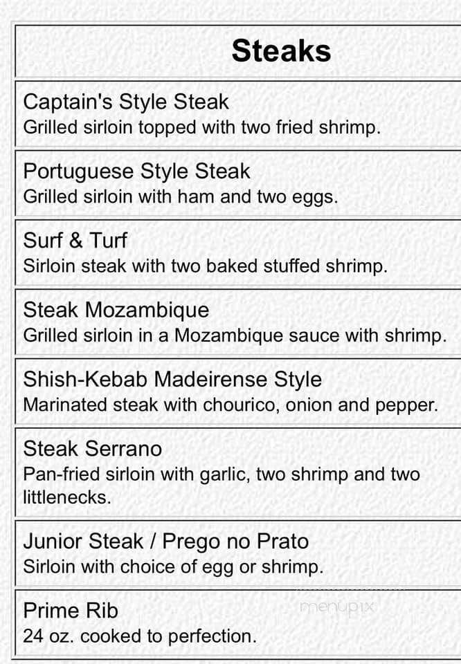 Captain's Place - Acushnet, MA menu_pic