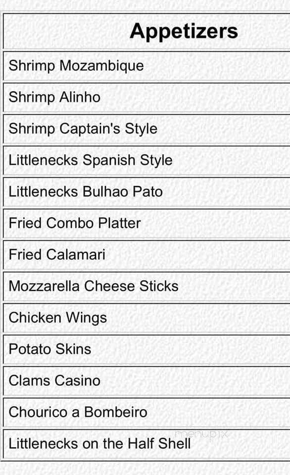 Captain's Place - Acushnet, MA menu_pic
