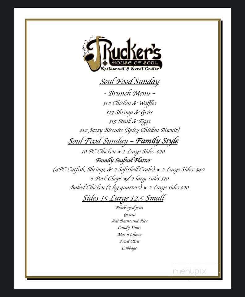 J Rucker'S House Of Soul - Ponchatoula, LA menu_pic