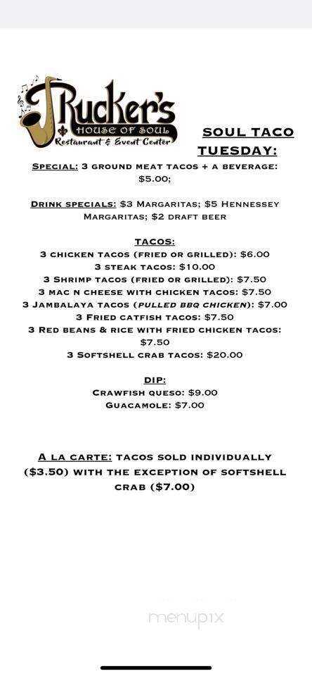 J Rucker'S House Of Soul - Ponchatoula, LA menu_pic