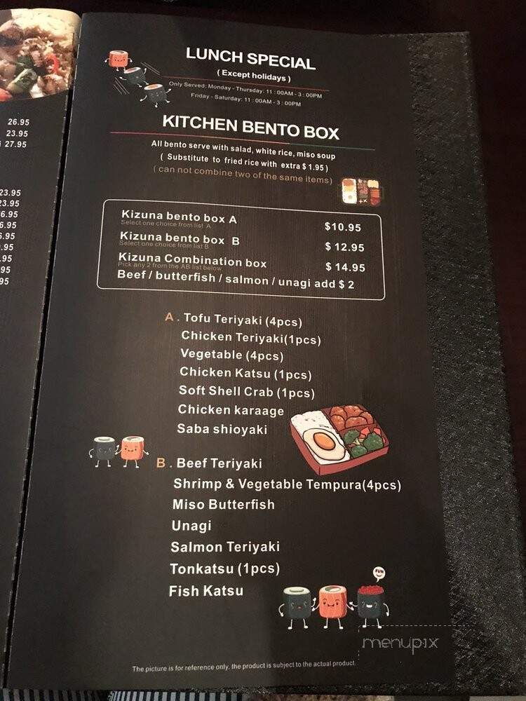 Kizuna Japanese Sushi & Grill - Kaneohe, HI menu_pic