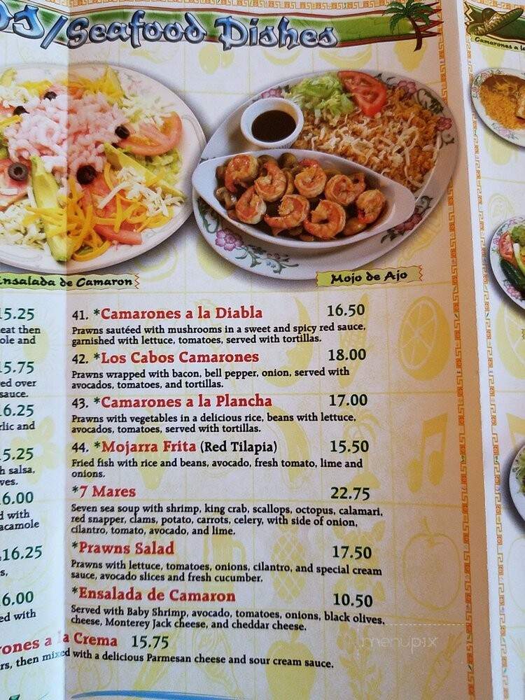Los Cabos Mexican Restaurant - Creswell, OR menu_pic