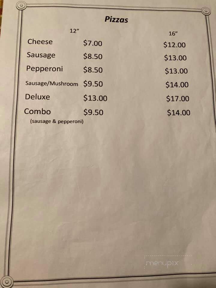 Hidden Valley Supper Club - Caroline, WI menu_pic