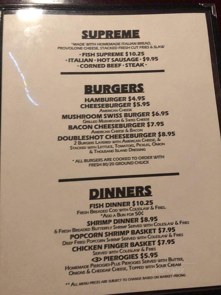 Mugshots Cafe - Crafton, PA menu_pic