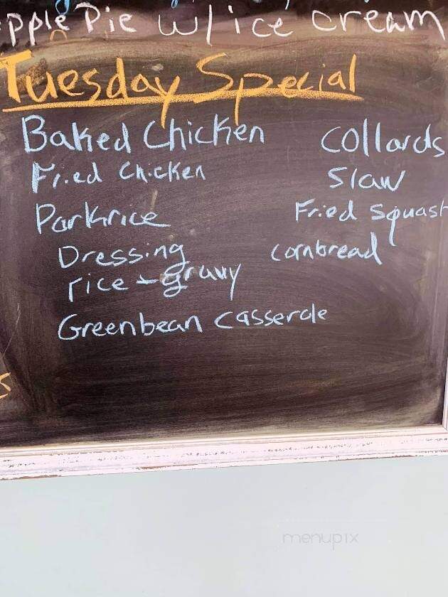 Chat 'n' Chew Restaurant - Turbeville, SC menu_pic